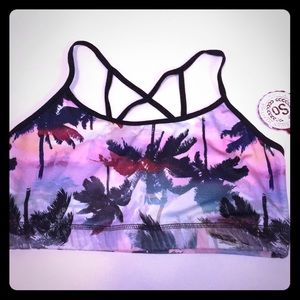 SO Palm Tree Pattern Stappy   Back Bralette
